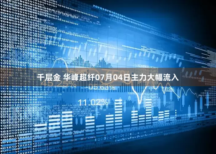 千层金 华峰超纤07月04日主力大幅流入