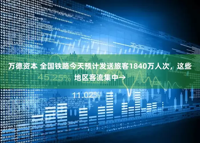 万德资本 全国铁路今天预计发送旅客1840万人次，这些地区客流集中→